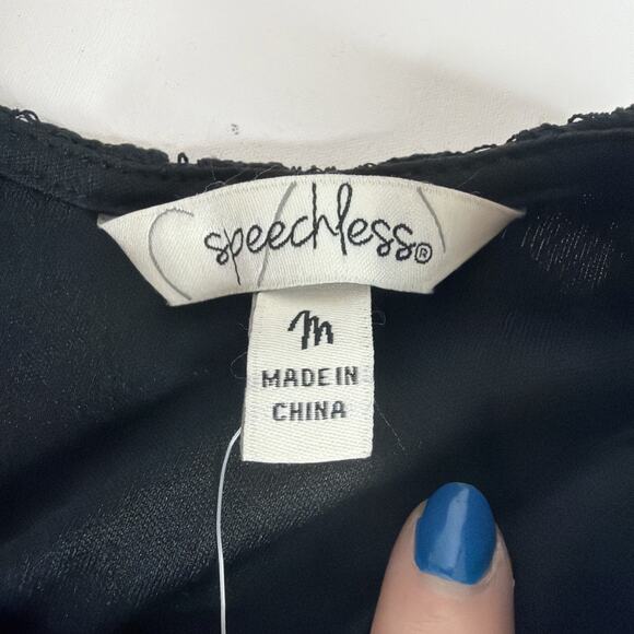 NWT Speechless Tank Dress Size M Fit Flare Block Lace Party Business Casual - Picture 6 of 11